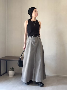 「アイテム（バッグ）」を使った、ひなさん（レディース・165cm）の夏コーディネート