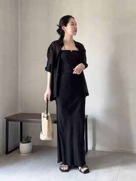 「アイテム（リング）」を使った、ひなさん（レディース・165cm）の夏コーディネート