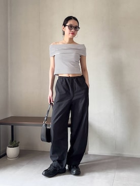 「アイテム（リング）」を使った、ひなさん（レディース・165cm）の夏コーディネート