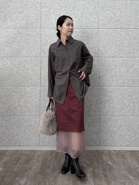 「アイテム（ピアス（両耳用））」を使った、ひなさん（レディース・165cm）の秋コーディネート