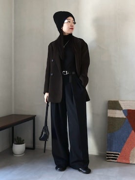 「アイテム（リング）」を使った、ひなさん（レディース・165cm）の秋コーディネート