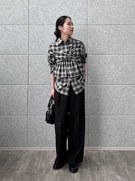 「アイテム（リング）」を使った、ひなさん（レディース・165cm）の秋コーディネート