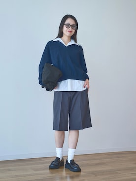 「アイテム（ピアス（両耳用））」を使った、ひなさん（レディース・165cm）の冬コーディネート