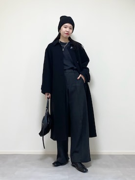 「マイベストコーデ2024」｜「アイテム（スリッポン）」を使った、ひなさん（レディース・165cm）の冬コーディネート