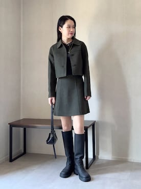 「アイテム（リング）」を使った、ひなさん（レディース・165cm）の秋コーディネート
