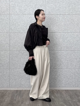 「アイテム（リング）」を使った、ひなさん（レディース・165cm）の秋コーディネート