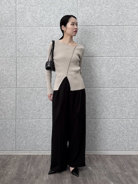 「アイテム（リング）」を使った、ひなさん（レディース・165cm）の秋コーディネート