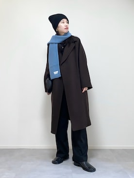 「タートルネック」｜「アイテム（スリッポン）」を使った、ひなさん（レディース・165cm）の冬コーディネート