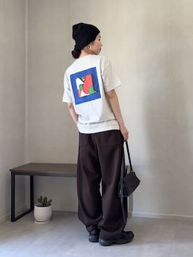 「アイテム（ニットキャップ/ビーニー）」を使った、ひなさん（レディース・165cm）の夏コーディネート