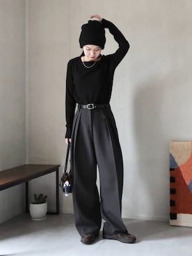 「アイテム（ピアス（両耳用））」を使った、ひなさん（レディース・165cm）の冬コーディネート