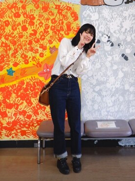 「Honeys（ハニーズ）のアイテム（その他シューズ）」を使った、akariさん（レディース・159cm）の春コーディネート