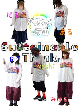 「ダウンズタウン」｜Ri*さん（レディース・152cm）の秋コーディネート