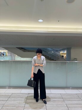 「SMELLY（スメリー）のシャギービーニー（ニットキャップ/ビーニー）」を使った、chikakoさん（レディース・170cm）の秋コーディネート