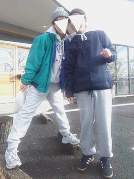 「adidas SB（アディダススケートボーディング）のアイテム」を使った、イーチさん（レディース・160cm）の冬コーディネート