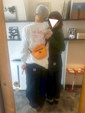 「カップルコーデ」｜「アイテム（帽子）」を使った、イーチさん（レディース・160cm）の秋コーディネート