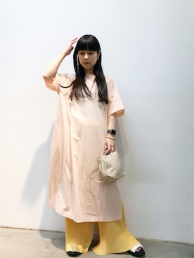 「AKIRANAKA（アキラナカ）のアイテム」を使った、ホリユキノさん（レディース・154cm）の夏コーディネート