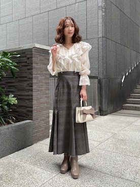 「PROPORTION BODY DRESSING（プロポーションボディドレッシング）のアイテム」を使った、Hikariさん（レディース・153cm）の秋コーディネート