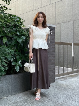「PROPORTION BODY DRESSING（プロポーションボディドレッシング）のアイテム」を使った、Hikariさん（レディース・153cm）の夏コーディネート