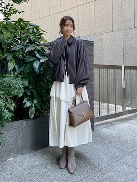 「PROPORTION BODY DRESSING（プロポーションボディドレッシング）のアイテム」を使った、Hikariさん（レディース・153cm）の秋コーディネート