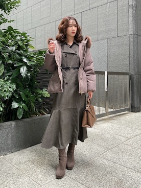 「PROPORTION BODY DRESSING（プロポーションボディドレッシング）のアイテム」を使った、Hikariさん（レディース・153cm）の秋コーディネート