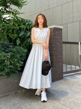 「PROPORTION BODY DRESSING（プロポーションボディドレッシング）のアイテム」を使った、Hikariさん（レディース・153cm）の夏コーディネート