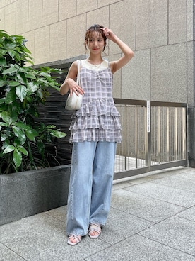 「EDIT COLOGNE（エディットコロン）のアイテム」を使った、Hikariさん（レディース・153cm）の春コーディネート