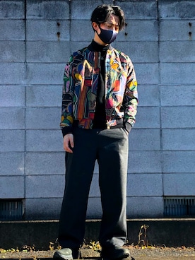 「Paul Smith（ポールスミス）のアイテム（ブルゾン）」を使った、りょ〜たさん（メンズ・177cm）の冬コーディネート