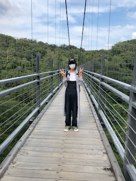 「BEAMS BOY（ビームスボーイ）のアイテム（シャツワンピース）」を使った、kanako☺︎さん（レディース・159cm）の夏コーディネート