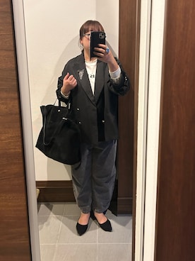 「しまむら（シマムラ）のアイテム（デニムパンツ）」を使った、アチコさん（レディース・160cm）の秋コーディネート