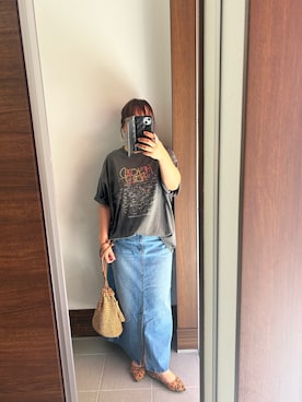 「しまむら（シマムラ）のアイテム（ショルダーバッグ）」を使った、アチコさん（レディース・160cm）の夏コーディネート