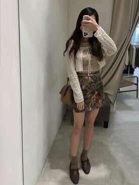 「WHITE（ホワイト）のアイテム」を使った、ivy さん（レディース・163cm）の秋コーディネート