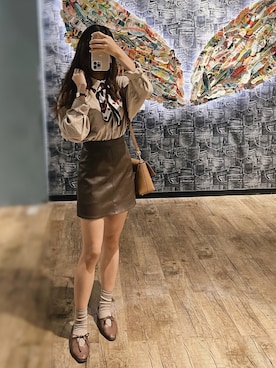 「WHITE（ホワイト）のアイテム」を使った、ivy さん（レディース・163cm）の秋コーディネート