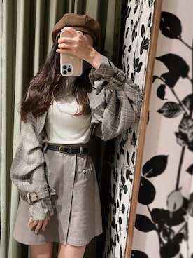 「SNIDEL（スナイデル）のアイテム（ブルゾン）」を使った、ivy さん（レディース・163cm）の秋コーディネート