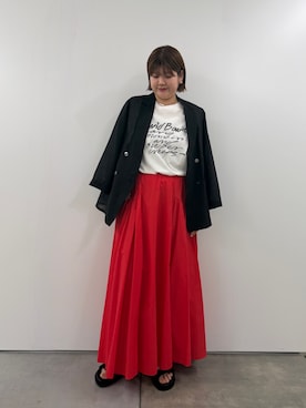 「LOUNGEDRESS（ラウンジドレス）のアイテム」を使った、YONEYAMAさん（レディース・165cm）の春コーディネート