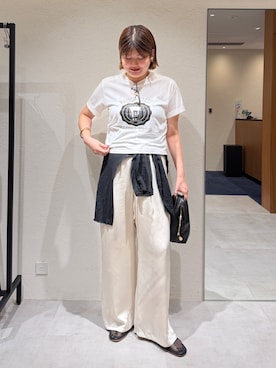 「LOUNGEDRESS（ラウンジドレス）のアイテム」を使った、YONEYAMAさん（レディース・165cm）の夏コーディネート