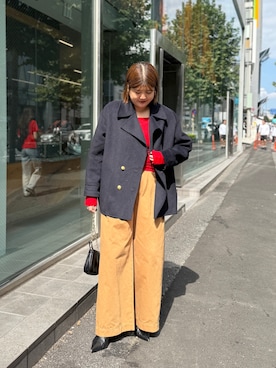 「ハンサムコーデ」｜「アイテム（ジャケット/アウター）」を使った、YONEYAMAさん（レディース・165cm）の秋コーディネート