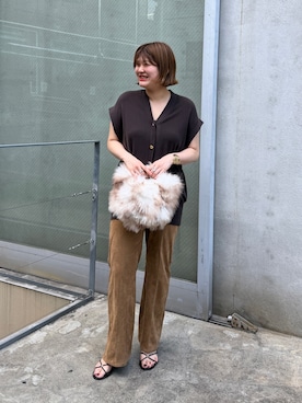 「GALENA（LOUNGEDRESS）（ガレナ）のアイテム」を使った、YONEYAMAさん（レディース・165cm）の夏コーディネート