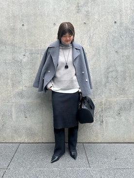 「アイテム（ボストンバッグ）」を使った、YONEYAMAさん（レディース・165cm）の秋コーディネート