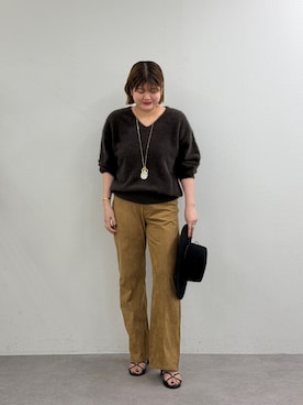 「GALENA（LOUNGEDRESS）（ガレナ）のアイテム」を使った、YONEYAMAさん（レディース・165cm）の秋コーディネート
