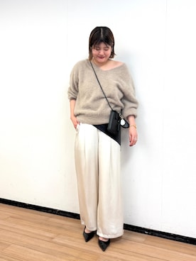 「GALENA（LOUNGEDRESS）（ガレナ）のアイテム」を使った、YONEYAMAさん（レディース・165cm）の秋コーディネート