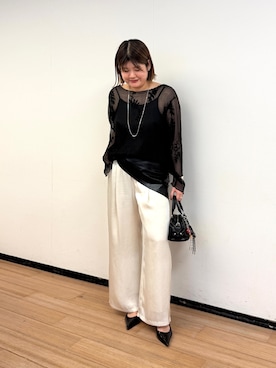 「GALENA（LOUNGEDRESS）（ガレナ）のアイテム」を使った、YONEYAMAさん（レディース・165cm）の秋コーディネート