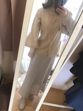 「消えそうな色コーデ」｜「アイテム（ブーツ）」を使った、yuuさん（レディース・155cm）の冬コーディネート