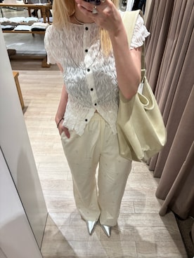 「mystic（ミスティック）のアイテム（トートバッグ）」を使った、shitomiさん（レディース・157cm）の春コーディネート