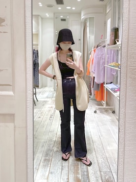「アイテム（ベスト）」を使った、shitomiさん（レディース・156cm・30代）の夏コーディネート