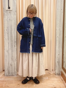 「サマンサモスモス」｜「アイテム（ブルゾン）」を使った、honamiさん（レディース・153cm）の秋コーディネート