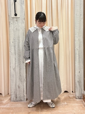 「アイテム（ドレスシューズ、ベージュ系）」を使った、honamiさん（レディース・153cm）の春コーディネート