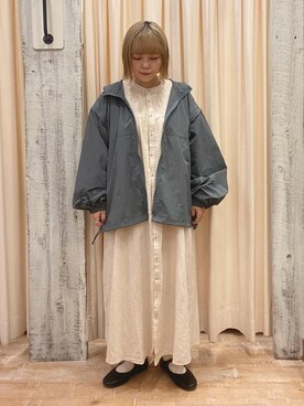 「サマンサモスモス」｜「アイテム（ブルゾン）」を使った、honamiさん（レディース・153cm）の秋コーディネート