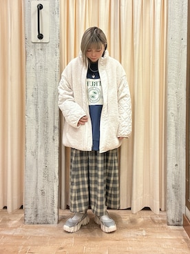 「ehka sopo（エヘカソポ）のアイテム（ブルゾン）」を使った、honamiさん（レディース・153cm）の冬コーディネート