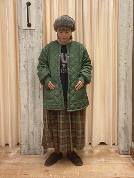 「サマンサ モスモス(Samansa Mos2)」｜「アイテム（スウェット）」を使った、honamiさん（レディース・153cm）の秋コーディネート