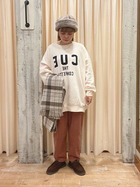 「サマンサ モスモス(Samansa Mos2)」｜「アイテム（スウェット）」を使った、honamiさん（レディース・153cm）の秋コーディネート